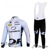 Orbea Pro Team Fietskleding Wielershirts Lange Mouw+Lange Fietsbroeken Bib Wit Orbea Pro Team Fietskleding Wielershirts Lange Mouw+Lange Fietsbroeken Bib Wit