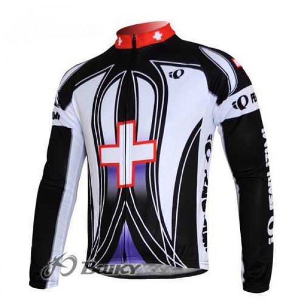 Pearl Izumi Pro Team Wielershirts Lange Mouwen Wit Zwart Rood