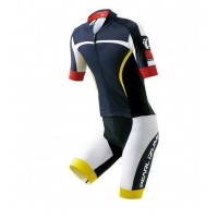 2016 Pearl Izumi Fietskleding Korte Mouwen+Korte Fietsbroek Bib Zwart Rood Gele