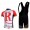 RidioShack Trek Pro Team Fietskleding Set Fietsshirt Met Korte Mouwen+Korte Koersbroek Rood Wit