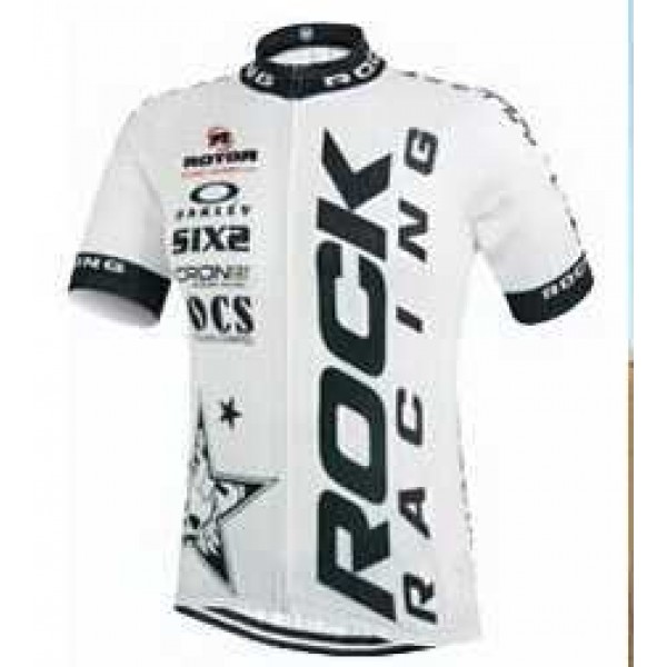 2015 Rock Racing Wit Wielershirt Met Korte Mouwen