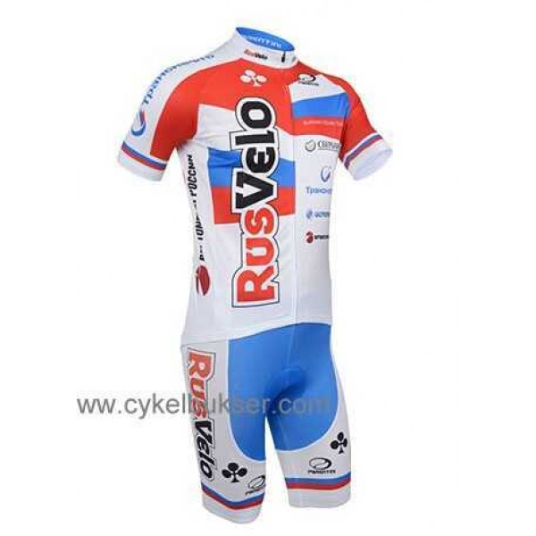 Teams RusVelo 2013 Wielerkleding Set Wielershirts Korte Mouw+Fietsbroek