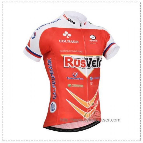 Teams RusVelo 2014 Wielershirt Met Korte Mouwen