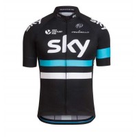 2016 SKY Wit-Blauw Wielershirt Met Korte Mouwen