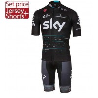 2017 Sky Fietskleding Set Fietsshirt Met Korte Mouwen+Korte Koersbroek 2017 Sky Fietskleding Set Fietsshirt Met Korte Mouwen+Korte Koersbroek