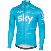 2017 Sky Wielershirt Lange Mouw Blauw 2017 Sky Wielershirt Lange Mouw Blauw