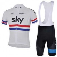 2013 Teams Sky Fietskleding Set Fietsshirt Met Korte Mouwen+Korte Koersbroek Wit Zwart 2013 Teams Sky Fietskleding Set Fietsshirt Met Korte Mouwen+Korte Koersbroek Wit Zwart