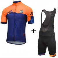 2016 Fietskleding Set Fietsshirt Met Korte Mouwen+Korte Koersbroek Blauw Oranje 2016 Fietskleding Set Fietsshirt Met Korte Mouwen+Korte Koersbroek Blauw Oranje