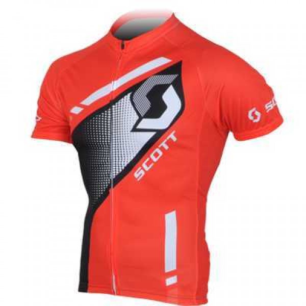 2013 Scott Racing Outlet Wielershirt Met Korte Mouwen Rood Zwart