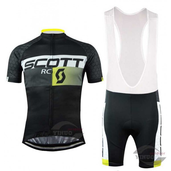 2015 Scott RC Fietskleding Set Fietsshirt Met Korte Mouwen+Korte Koersbroek