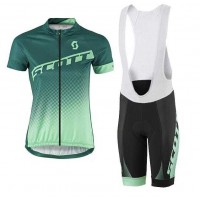 2016-2017 Scott Fietskleding Set Fietsshirt Met Korte Mouwen+Korte Koersbroek Groen Dames 2016-2017 Scott Fietskleding Set Fietsshirt Met Korte Mouwen+Korte Koersbroek Groen Dames
