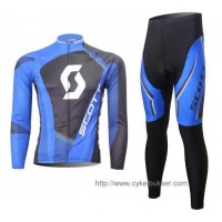 SCOTT RC Pro Wielerkleding Set Wielershirt Lange Mouw+Lange Fietsbroeken Blauw Zwart SCOTT RC Pro Wielerkleding Set Wielershirt Lange Mouw+Lange Fietsbroeken Blauw Zwart