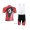 Scott RC Pro Fietskleding Set Fietsshirt Met Korte Mouwen+Korte Koersbroek Rood Zwart II