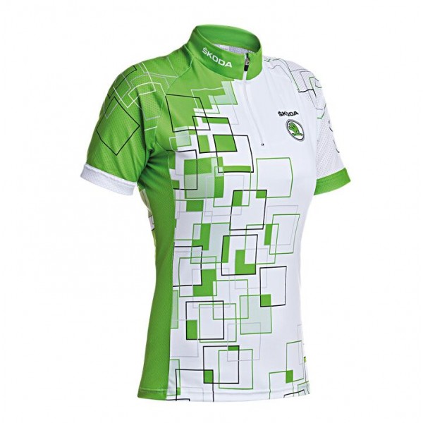 2016 SKODA Wielershirt Korte Mouw Groen Dames