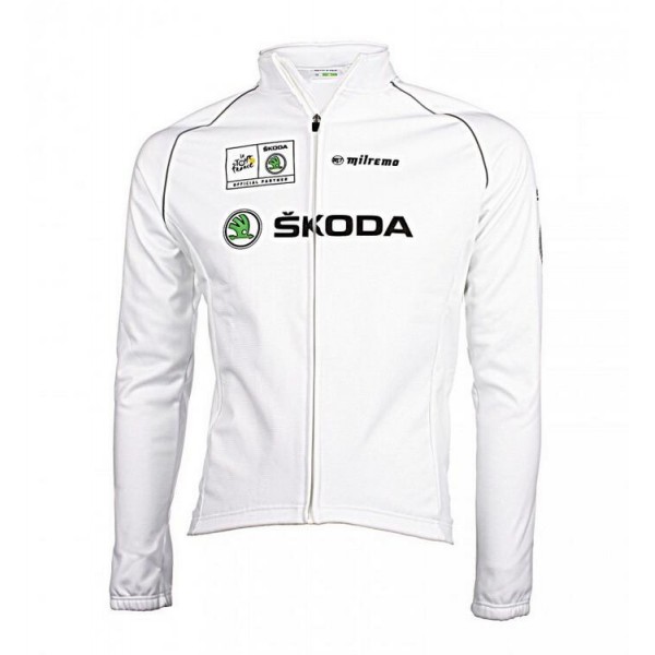 2016 SKODA Wielershirt Lange Mouwen Wit