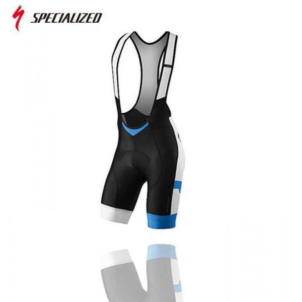 2016 Team Specialized Korte Fietsbroeken Bib Blauw Wit Zwart