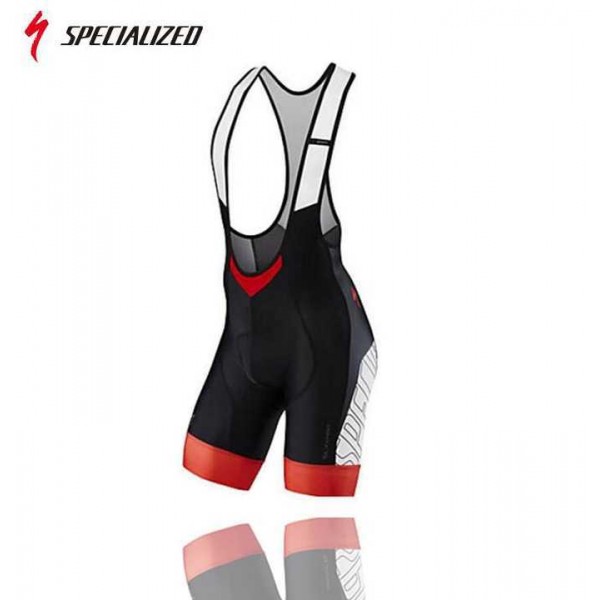 2016 Team Specialized Korte Fietsbroeken Bib Rood Wit