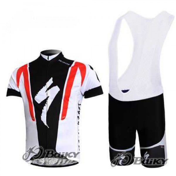 Specialized Pro Team S-Works Fietskleding Set Fietsshirt Met Korte Mouwen+Korte Koersbroek Wit Zwart Rood