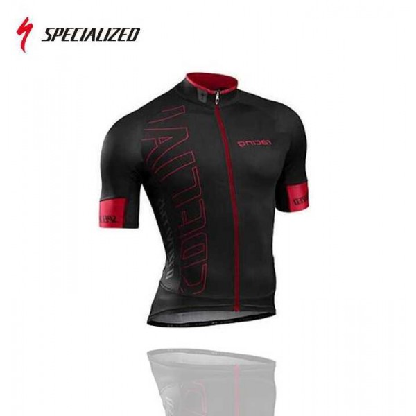 2016 Team Specialized Wielershirt Met Korte Mouwen Zwart Rood