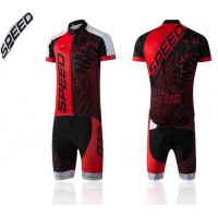 2016 Speed Fietskleding Korte Mouw+Fietsbroek Bib Rood Zwart 2016 Speed Fietskleding Korte Mouw+Fietsbroek Bib Rood Zwart