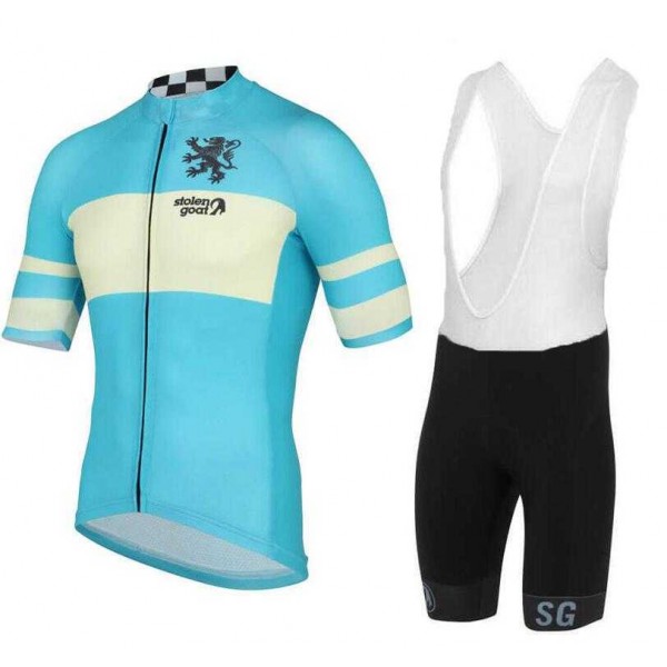 2017 Team Stolen Goat Fietskleding Set Fietsshirt Met Korte Mouwen+Korte Koersbroek 003