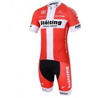 2016 Stolting Fietskleding Wielershirt Korte Mouwen+Fietsbroek Korte Rood