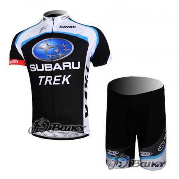 Subaru Trek Pro Team Fietskleding Wielershirts Korte+Korte Fietsbroeken Zwart