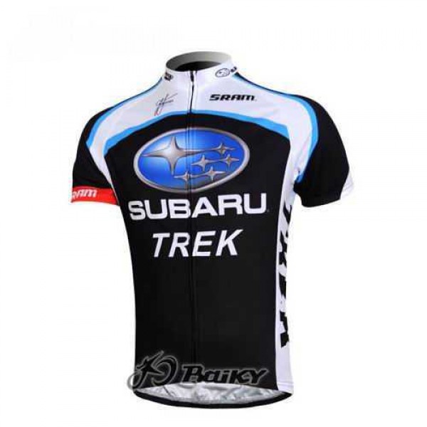 Subaru Trek Pro Team Wielershirt Met Korte Mouwen Zwart