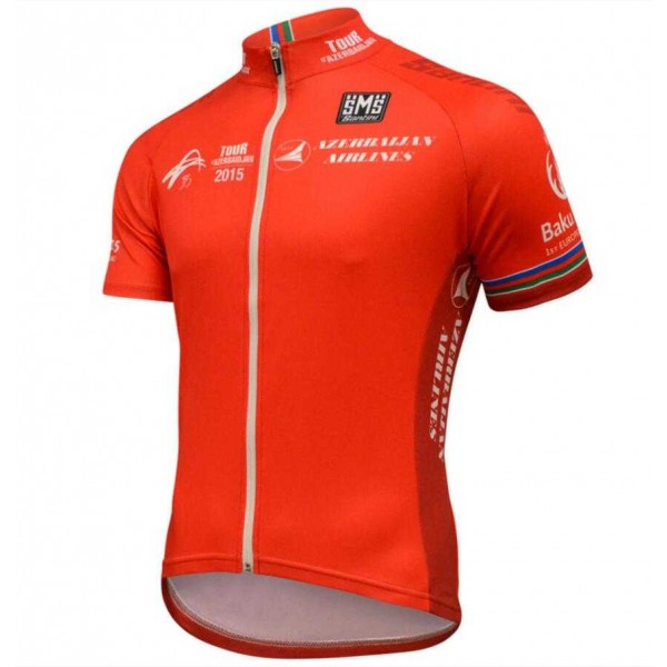 2015 Tour AzerBaidjan Wielershirt Met Korte Mouwen Oranje