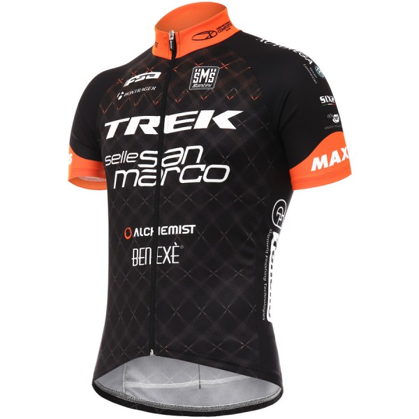 2017 Trek Wielershirt Met Korte Mouwen Oranje Zwart