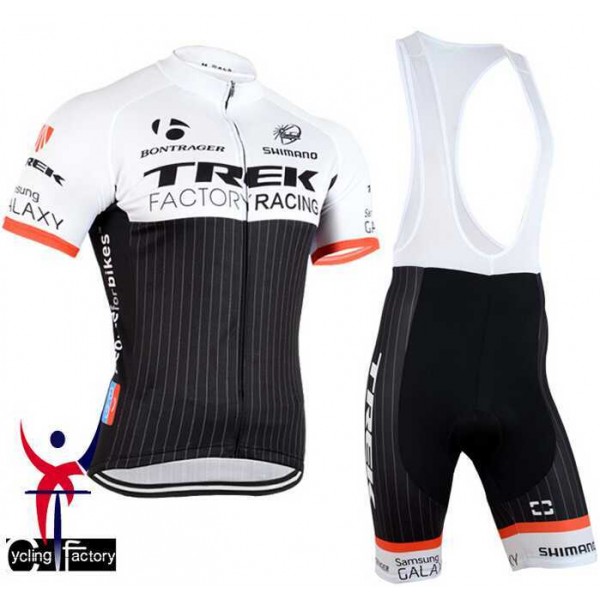 2015 Trek Factory Racing Fietskleding Set Fietsshirt Met Korte Mouwen+Korte Koersbroek