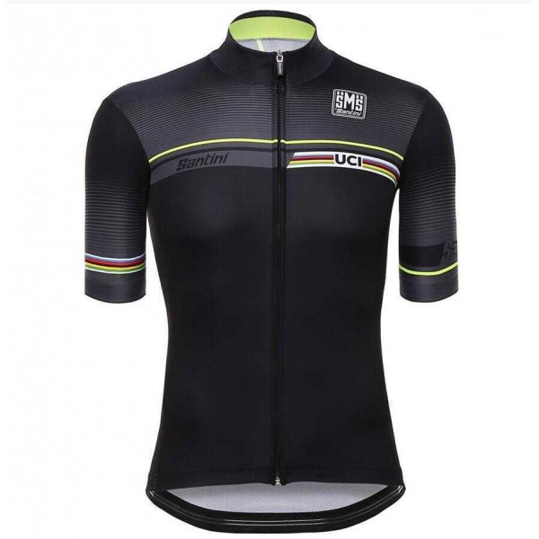 2016 UCI Wielershirt Korte Mouw Zwart