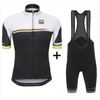 2016 UCI Fietskleding Set Fietsshirt Met Korte Mouwen+Korte Koersbroek Zwart Wit 2016 UCI Fietskleding Set Fietsshirt Met Korte Mouwen+Korte Koersbroek Zwart Wit
