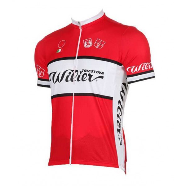 2015 WILIER Wit Rood Wielershirt Met Korte Mouwen