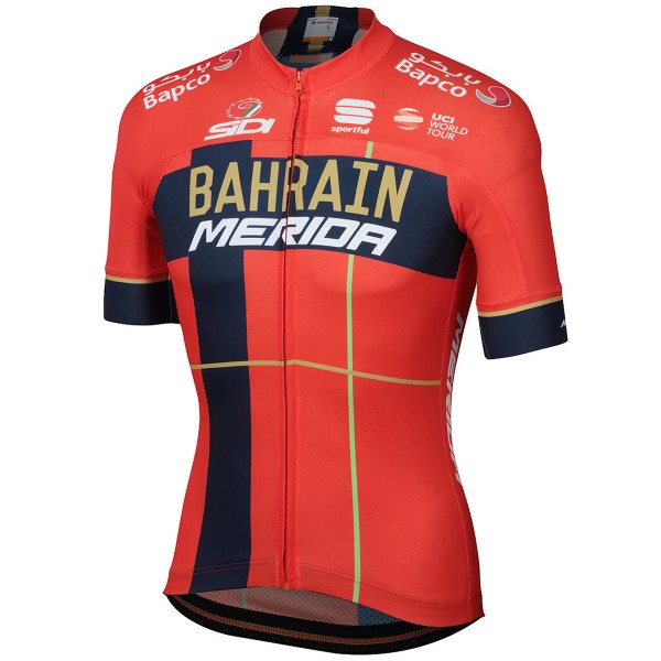 Team Bahrain Merida 2019 Wielershirt Korte Mouw