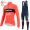 Fietskleding Profteams Trek Segafredo rood 2022 Pro Wielerkleding Fietsshirt Lange Mouw+Lange Fietsbroek Bib Srb2T